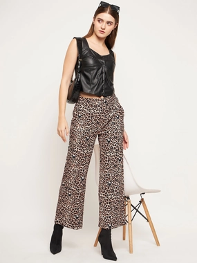 Double Stitched Hems Madame Black Faux-Leather Sweetheart Neck Crop Top
