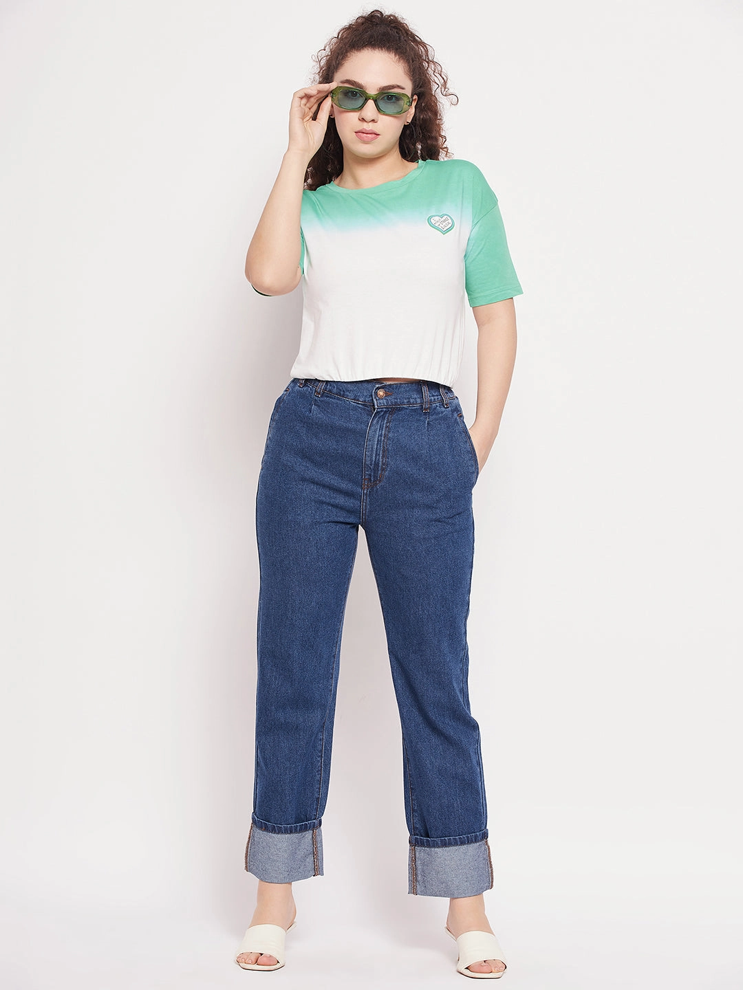 Madame Blue Denim Minimalist Pocket Design Durable Triple Stitched Seams