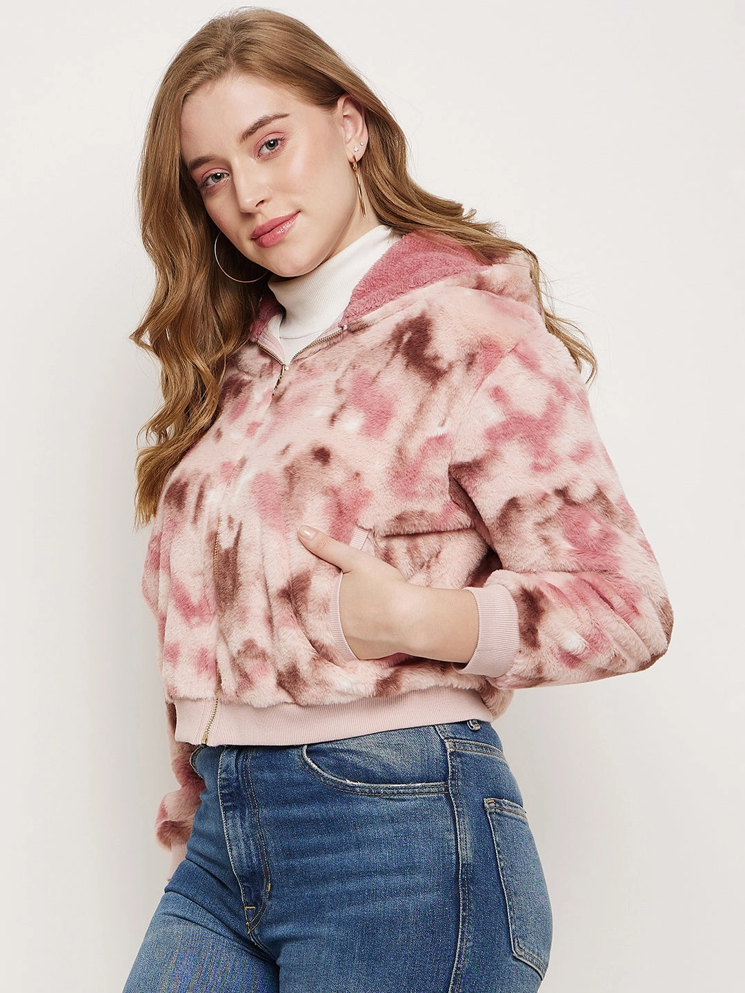product development Comfort Hoodie Madame Blush Fleece Tie-Dye Hooded Sweatshirt