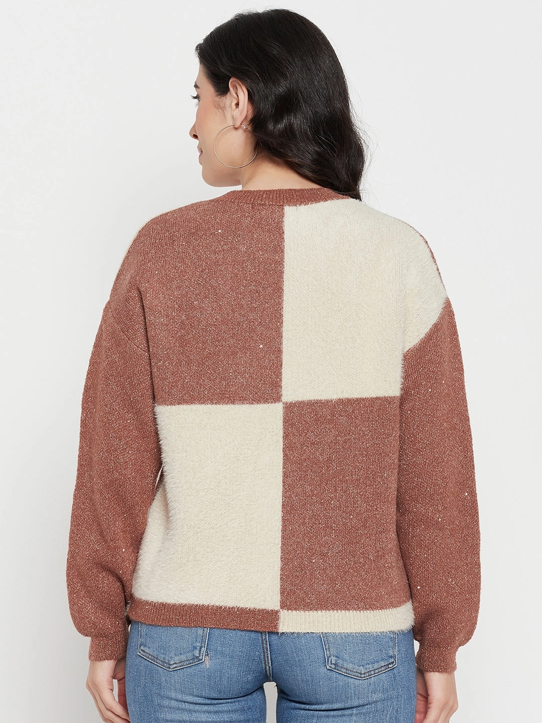 Madame Brown Round Neck Sweater Relaxed Layers