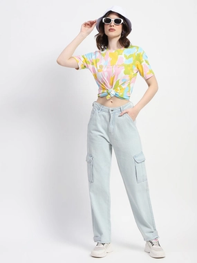 Madame Cargo Ice Blue Light Wash Denim All Occasion