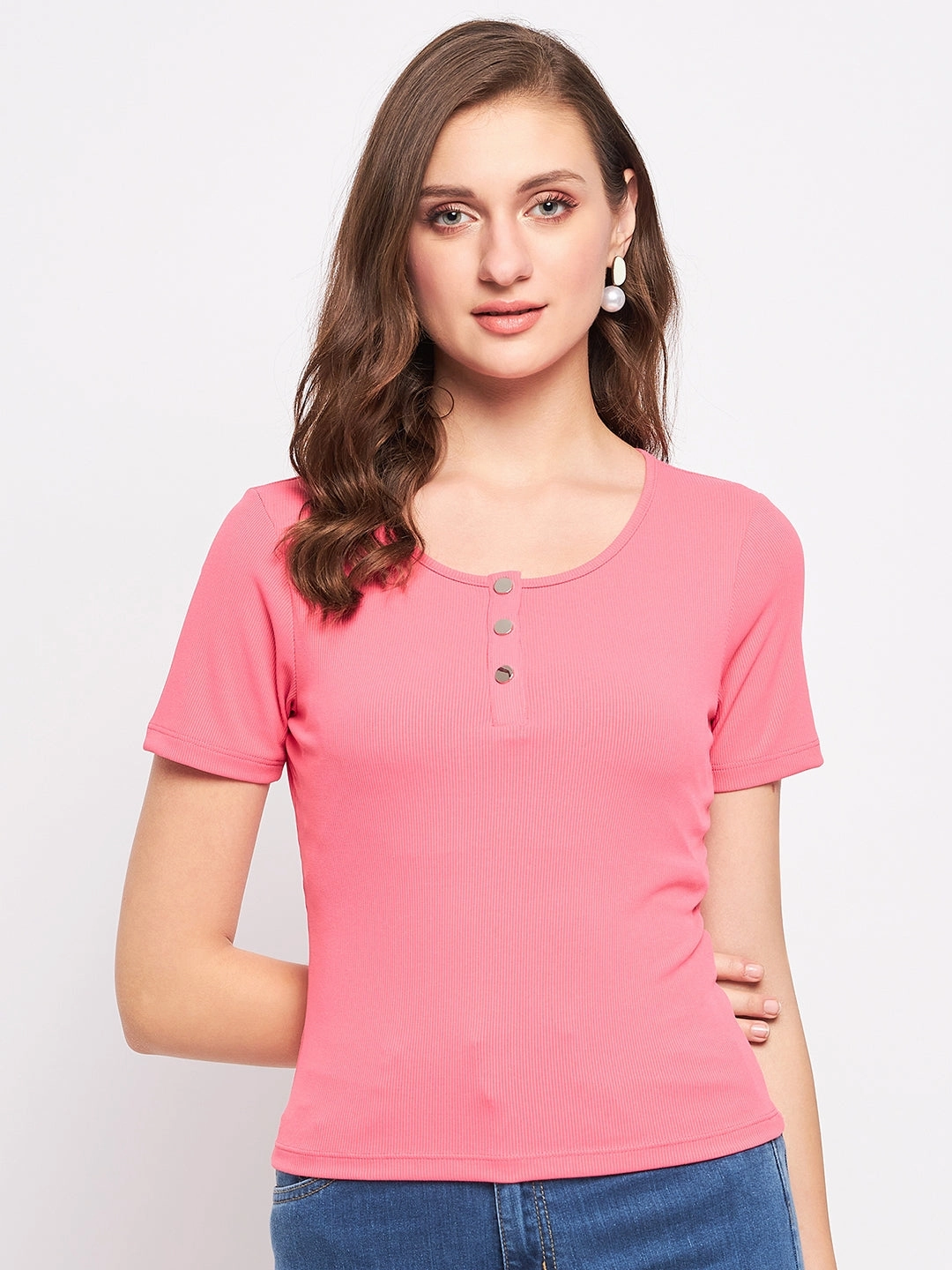 Versatile Design Madame Carrot Pink Cotton Top