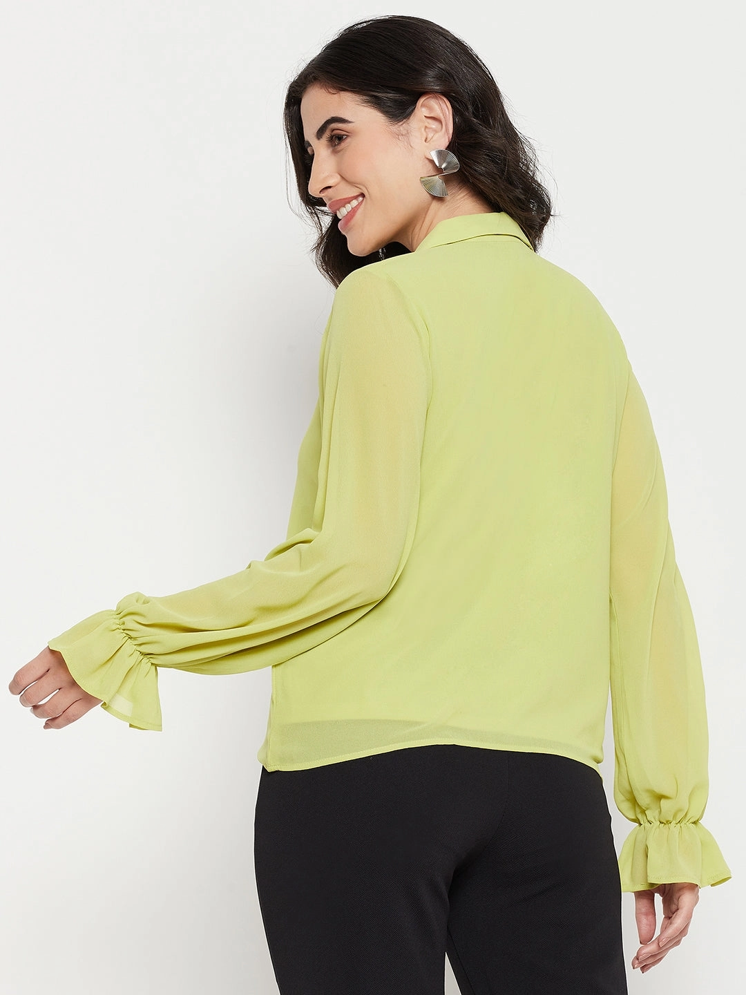 Madame Citrus Ruffled Top Hypoallergenic fabric Loose Tee