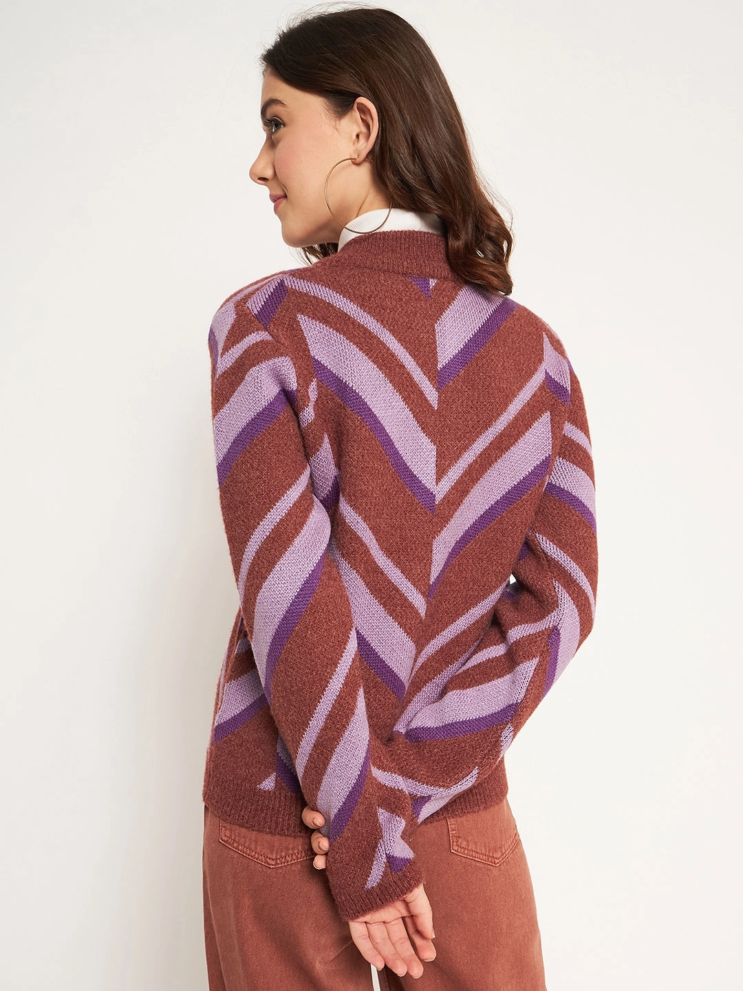 Madame Coffee High Neck Sweater Temperature Regulating