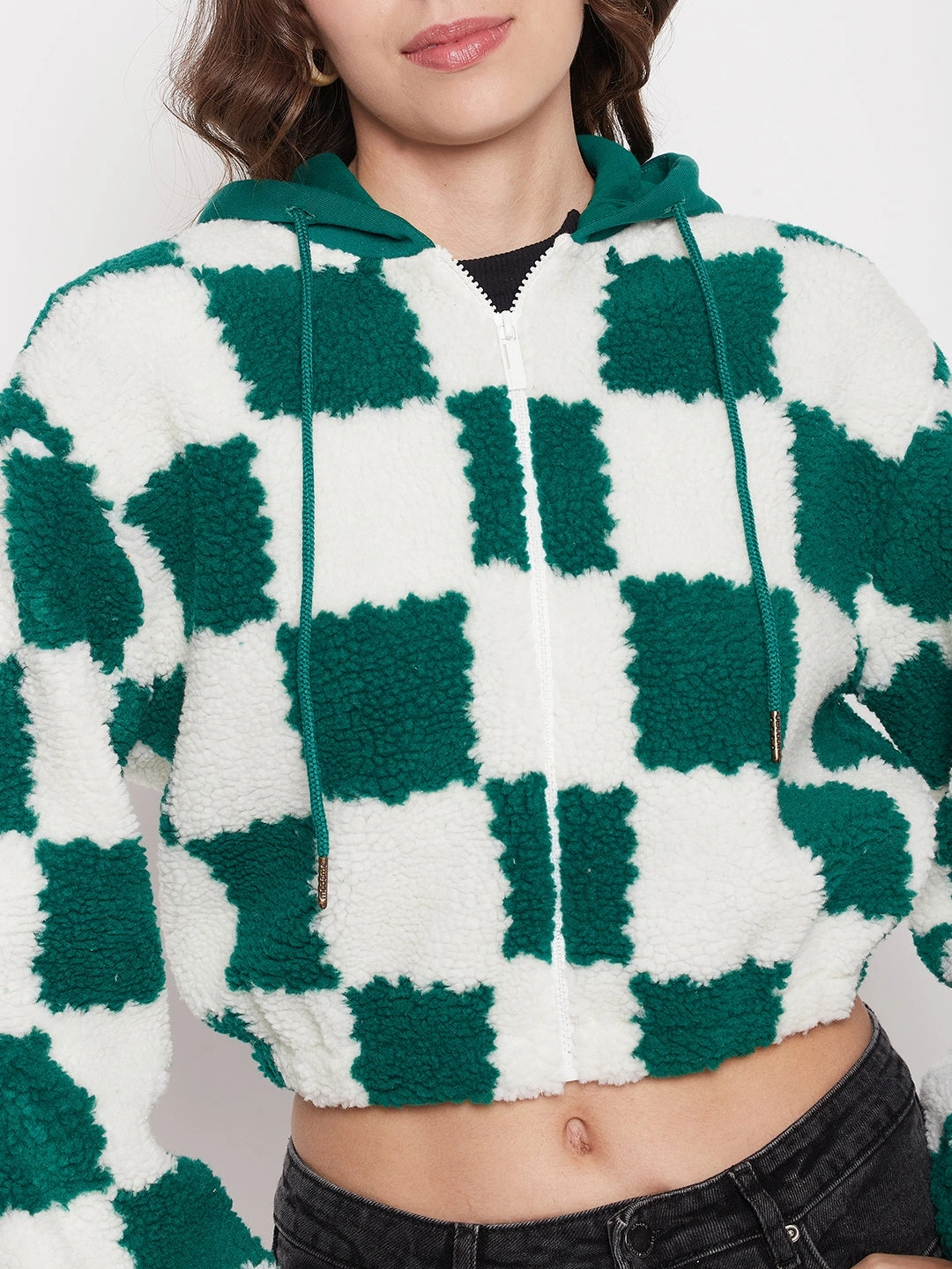 Madame Colour Blocked Bottle Green Sweatshirt Layer Active Affordable
