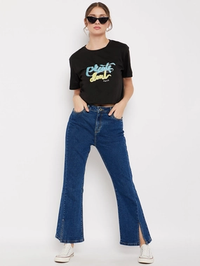 Madame Crew Neckline Printed T-Shirt TearResistant Fabric