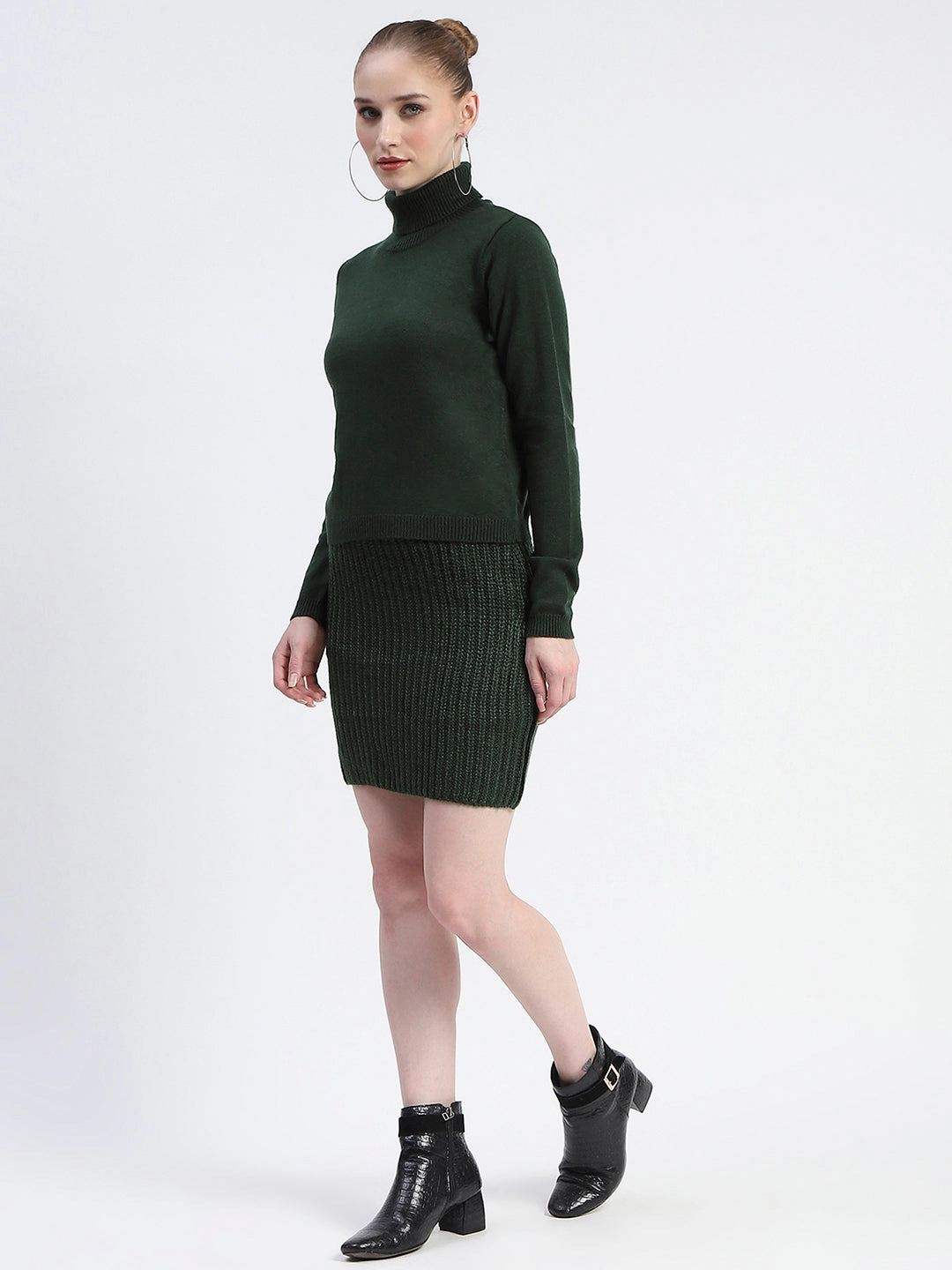 Madame Emerald Green Mini Dress And Shrug Co-Ord Set Sunset Glow