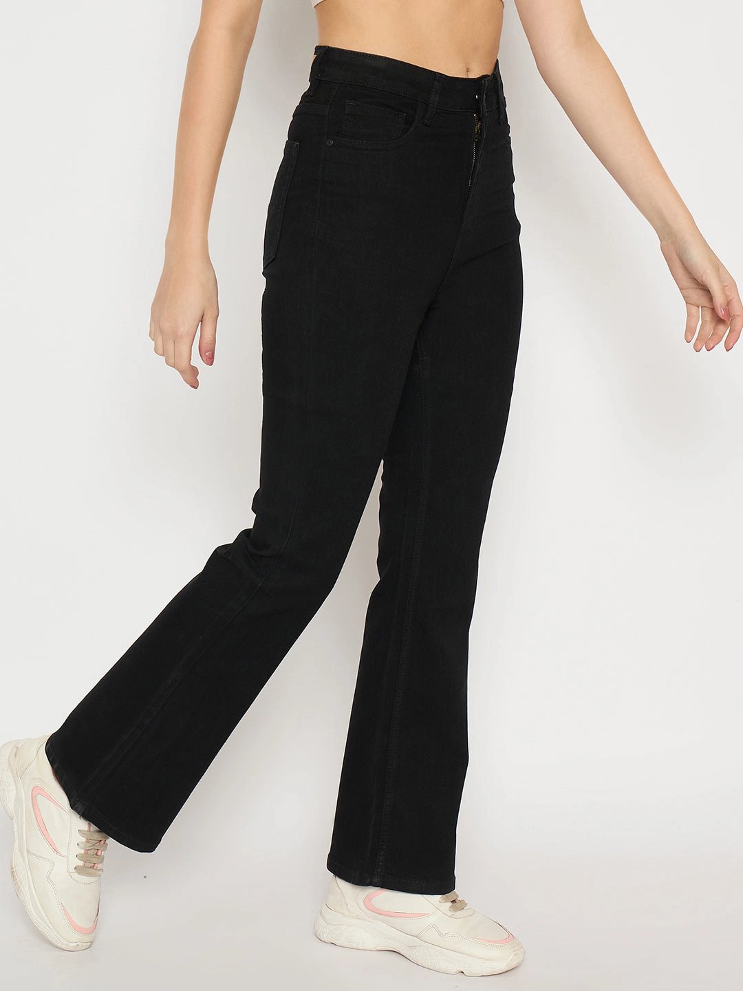 Madame Flared Fit Black Denim Jeans Simple Touch