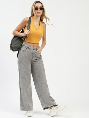 Madame Grey Wide-Leg Jeans Classic Comfort Teen Outfit Eco Friendly Travel Outfit