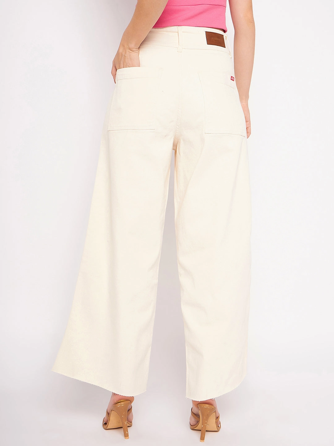 Stretch Classic Wear Madame Ivory Flared Cotton Pants
