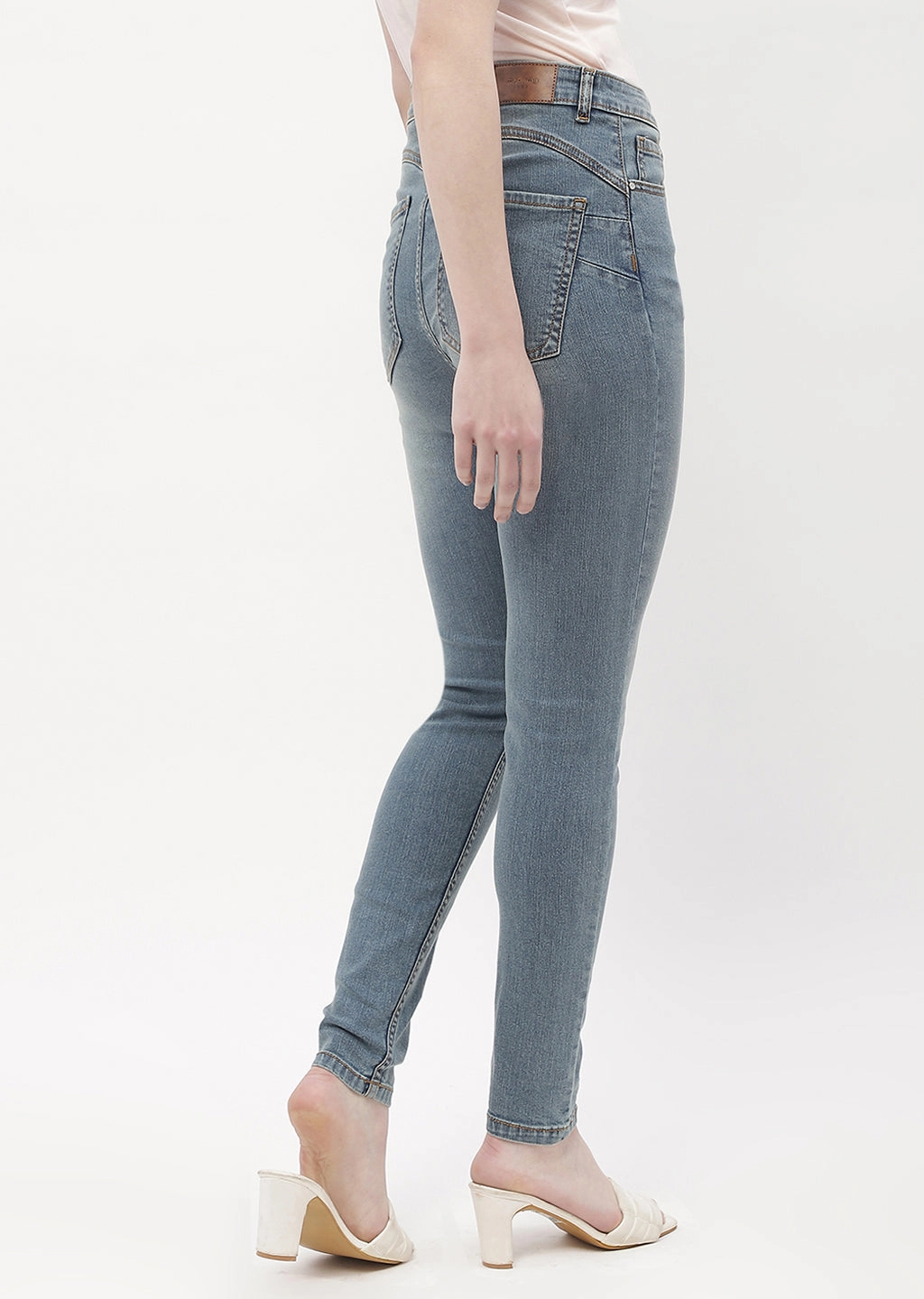 Madame Mid Rise Mid Blue Skinny Fit Jeans Essential Style Universal Look