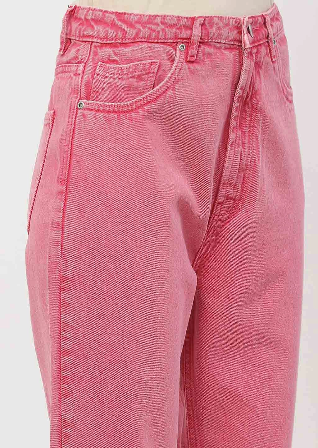 Madame Mid Rise Pink Mom Fit Jeans Flattering Style Creative Look Work Ready Lightweight