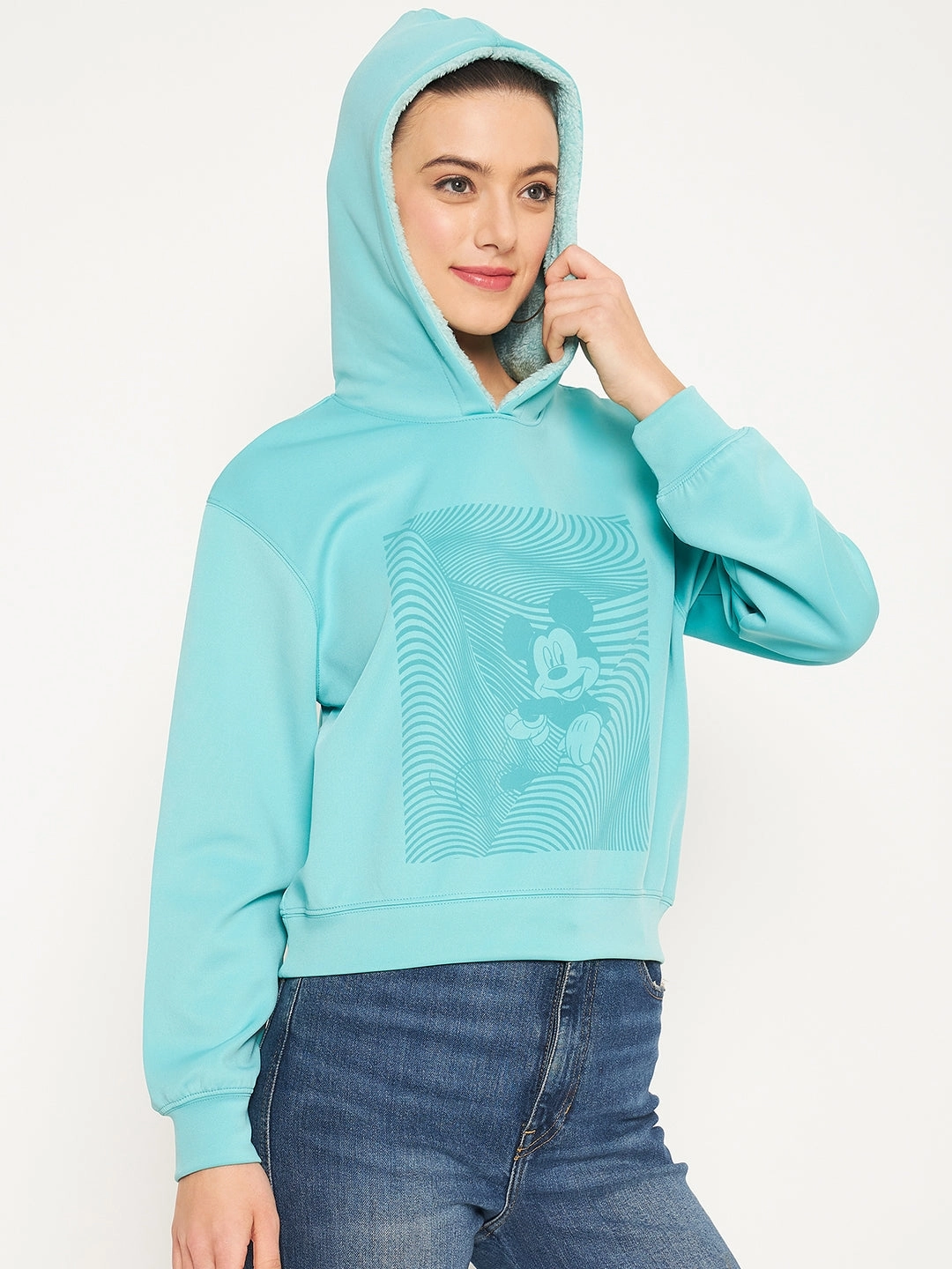 Oversized Design suitable for workouts Madame Mint Disney Print Sweatshirt