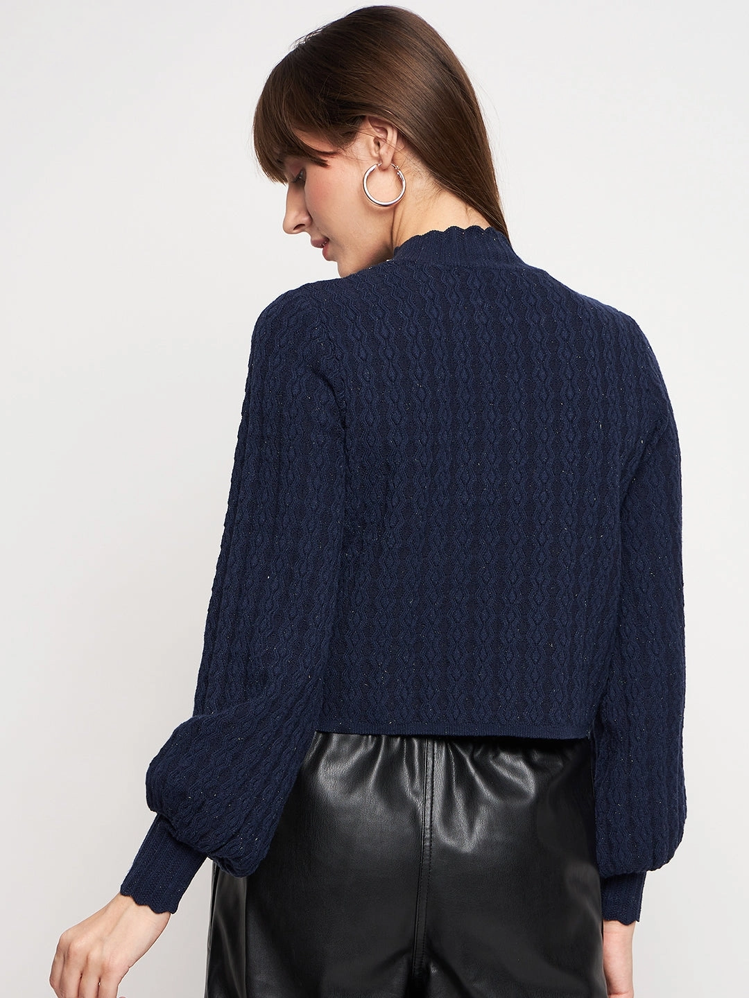 Madame Navy Pull-On Sweater Snug & Stylish