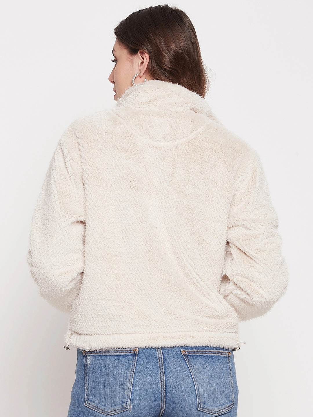 material trend Urban Layer Madame Off-White Fluffy-Knit Sweatshirt