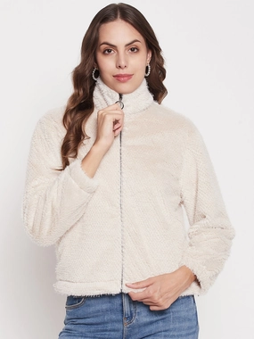 Madame Off-White Fluffy-Knit Sweatshirt appropriate for autumn Layer Bold