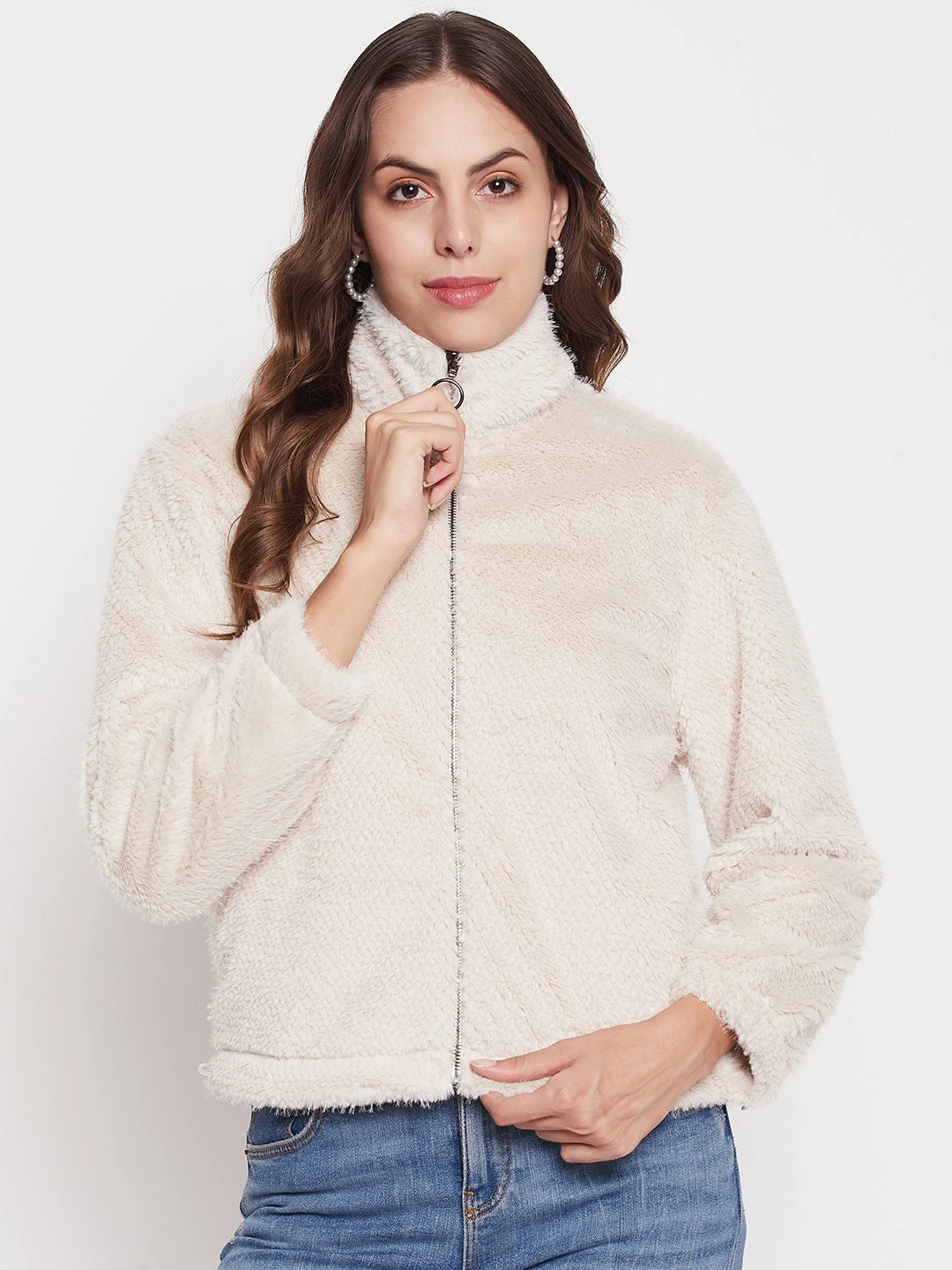 Madame Off-White Fluffy-Knit Sweatshirt appropriate for autumn Layer Bold