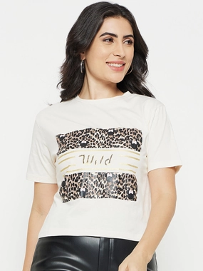 Flatlock Stitching Technique Madame Off-White Top