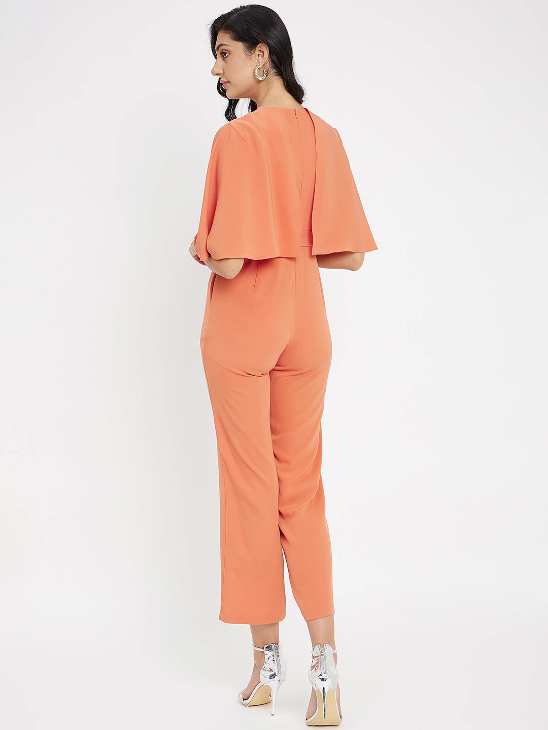 Madame Orange V Neck Jumpsuit Relaxed Wear