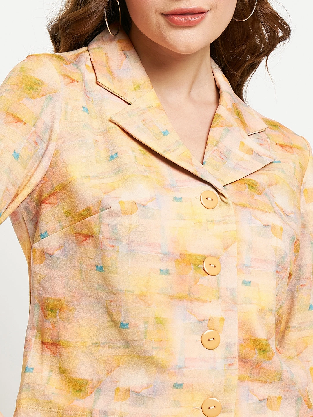 Flawless Construction Madame Peach Abstract Print Co-Ord Set