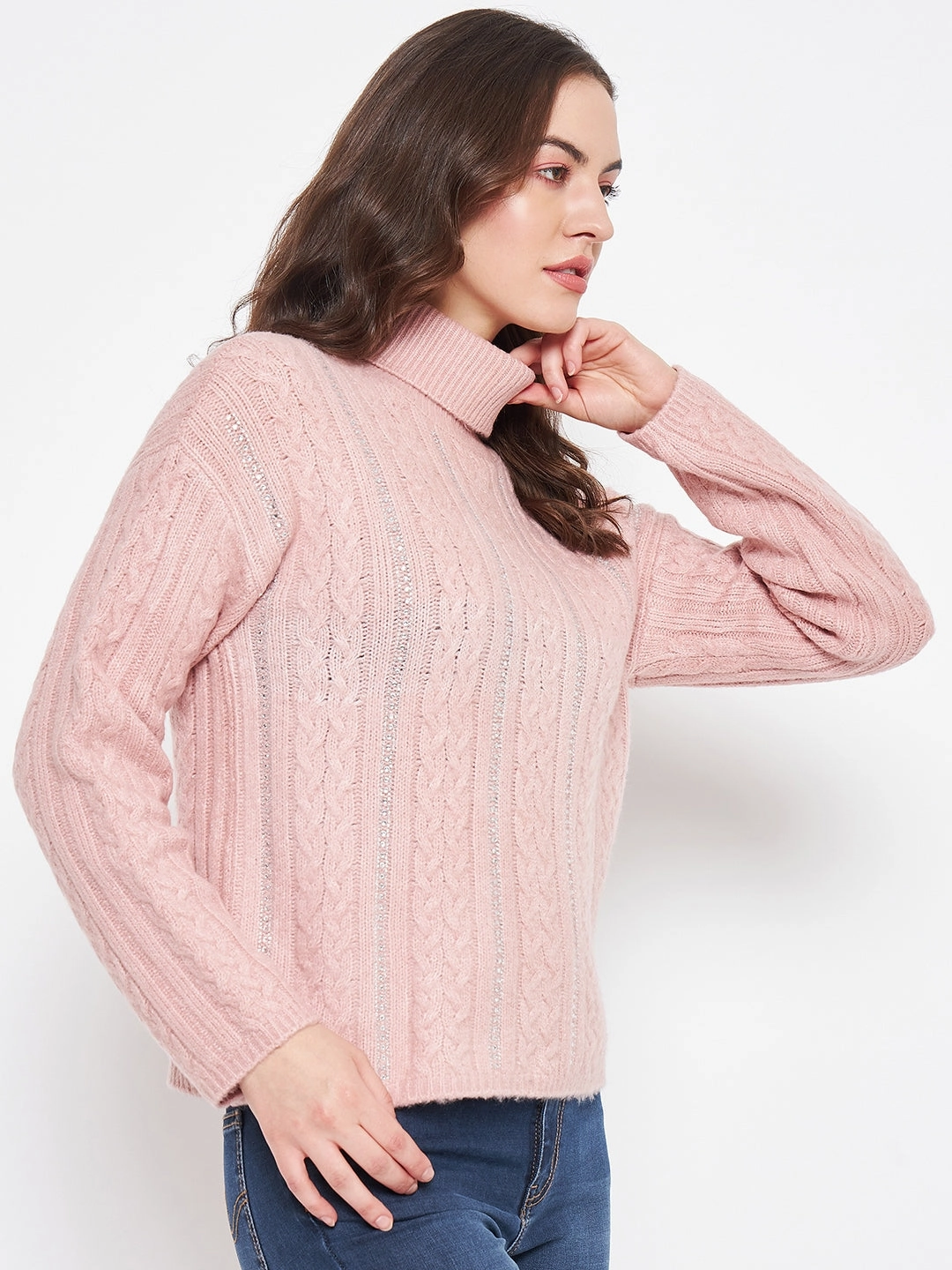 Madame Peach Sweater Trendy Knit Comfy Movement