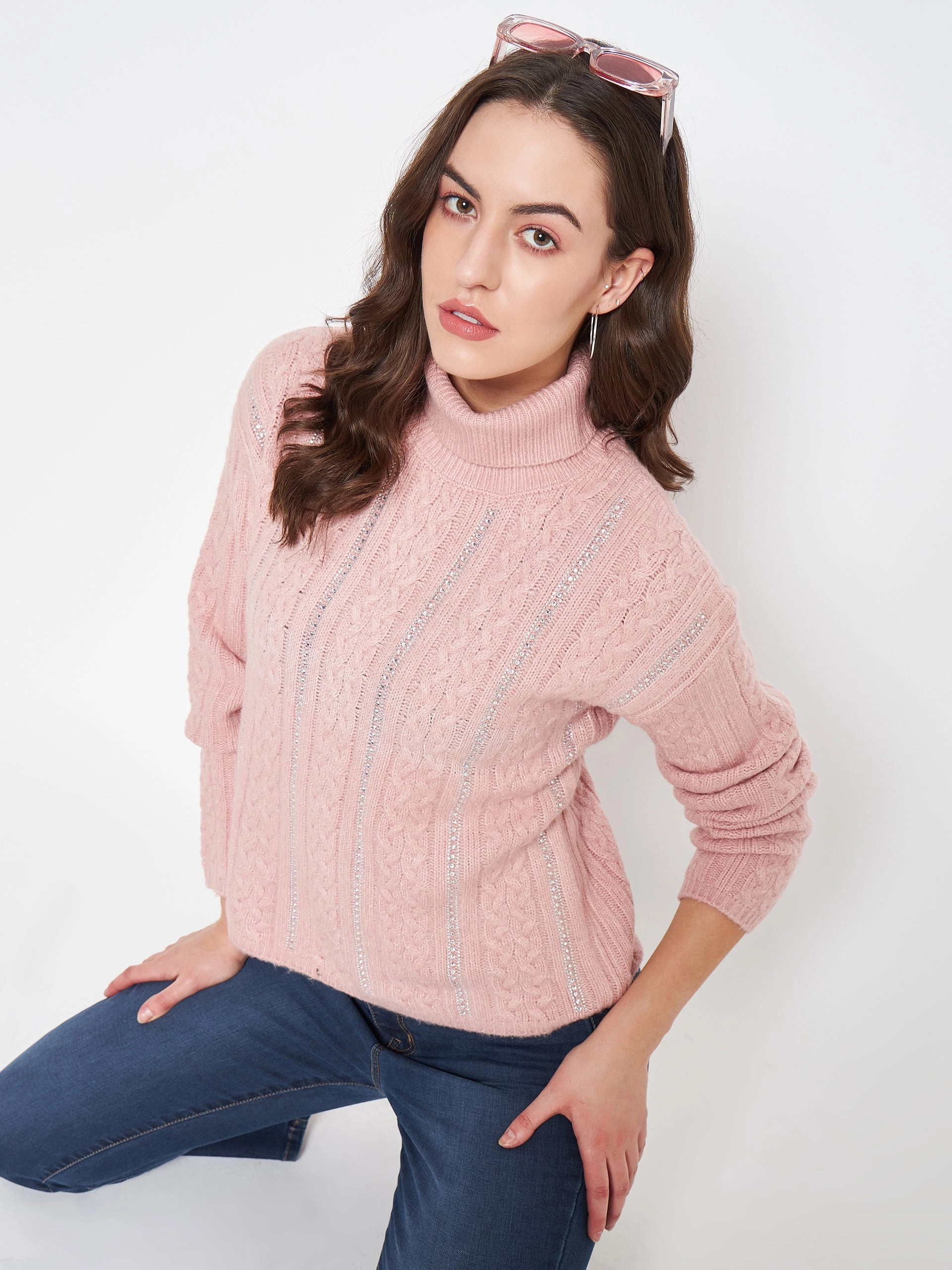 Madame Peach Sweater Light Weight Cozy Knit Style