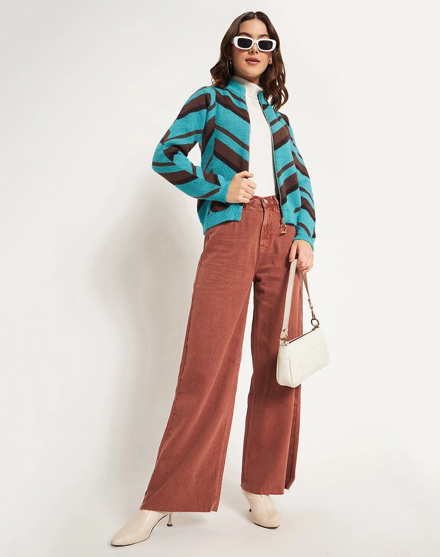 All-Weather Comfort Knitwear Comfort Madame Peacock High Neck Sweater