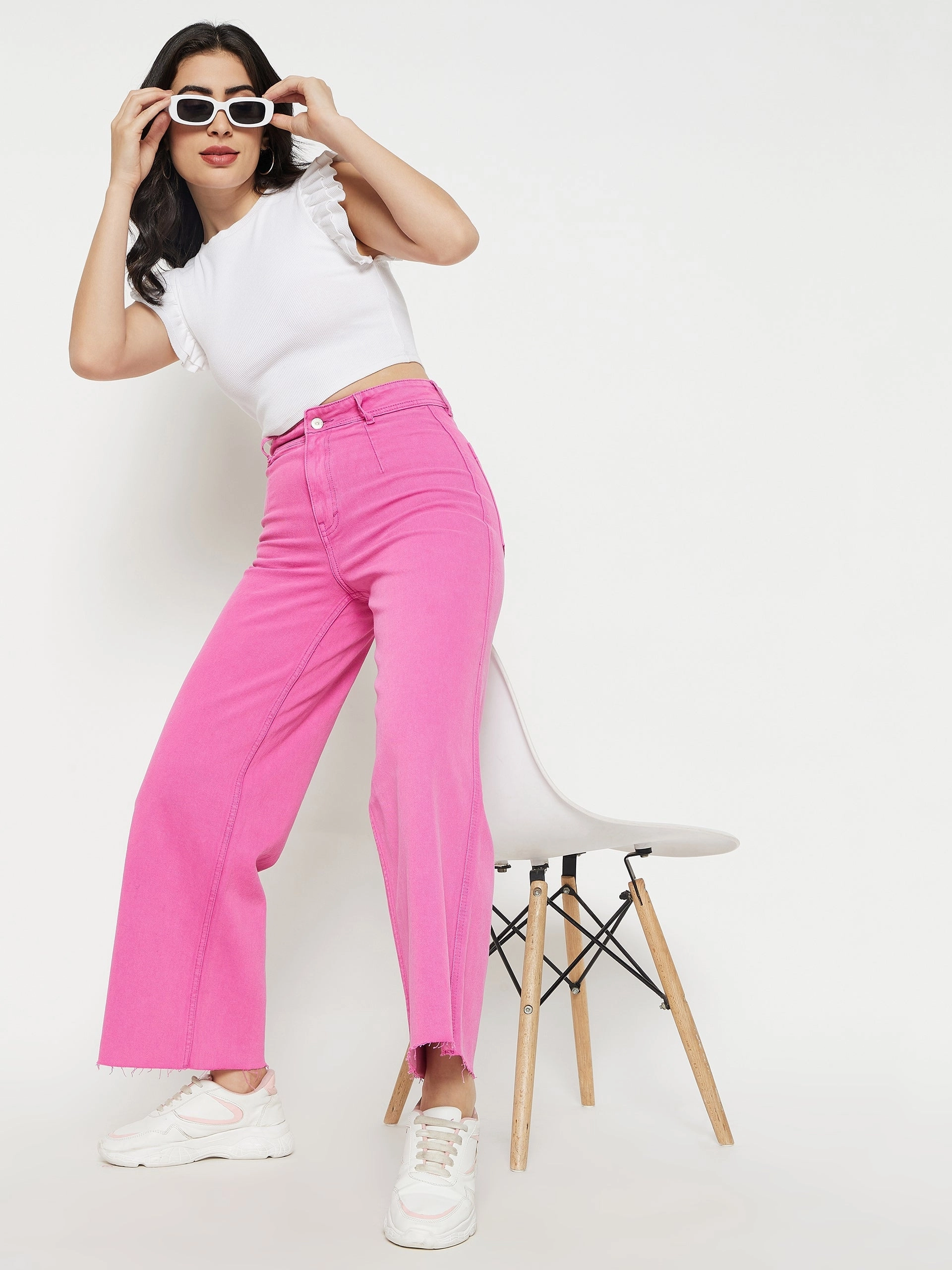 Chill Comfort Madame Pink Solid Denim