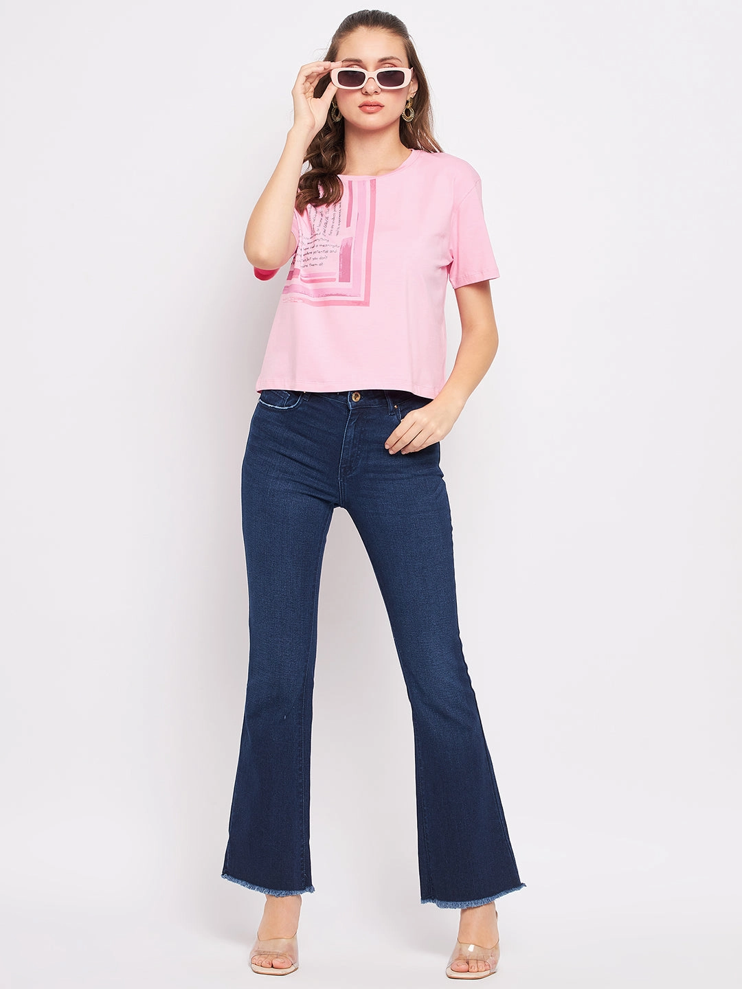 Soft and Stylish Formal Occasion Madame Pink Typography T-Shirt