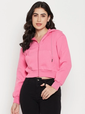 color trend Branded Look Madame Plum Hood Neck Sweatshirt