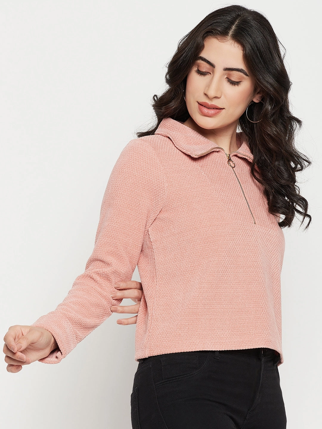Madame Rust Knitted Top ConvertibleCollarSystem