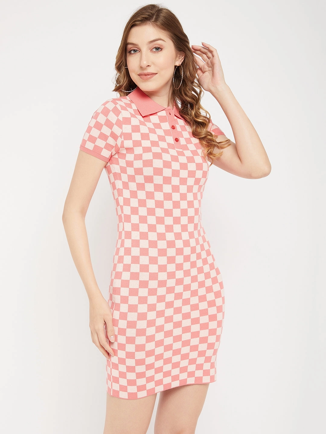 Madame Shirt Collar Bodycon Dress Feminine Design Standout Feature
