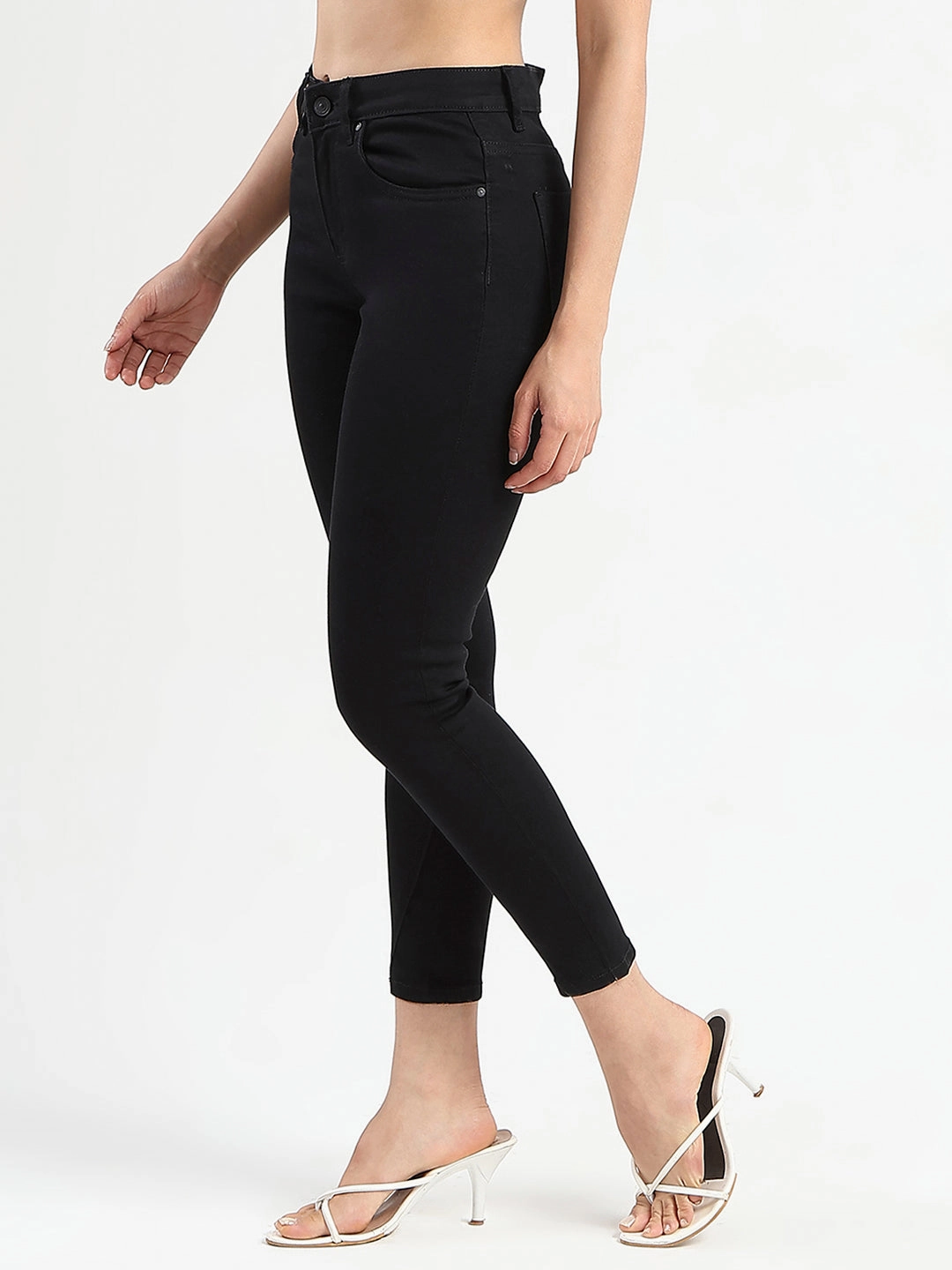 Madame Skinny Fit Black Cotton Blend Jeans Fit For Every Day