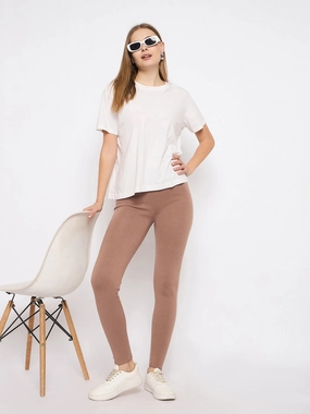 AbrasionResistantFabric Madame Skinny Fit Brown Tights