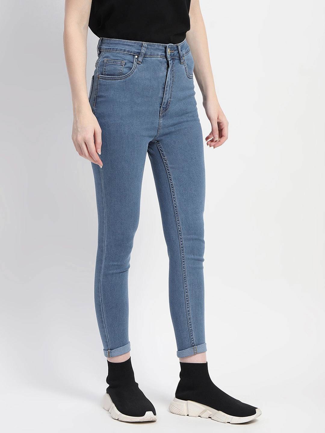 Madame Skinny Fit Light Blue Denim Tailored Cut