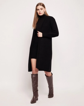 Madame Skirt And Turtleneck With Shrug Black Co-Ord Set Picture Perfect