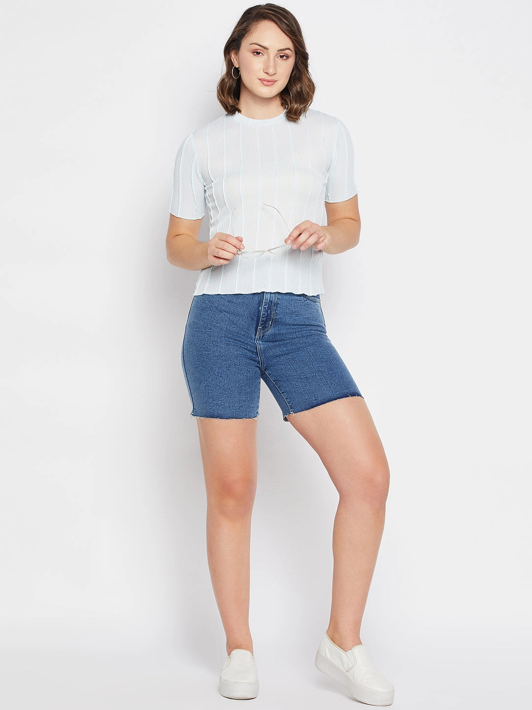 Madame Sky Cotton Striped Top NonRestrictive Fit