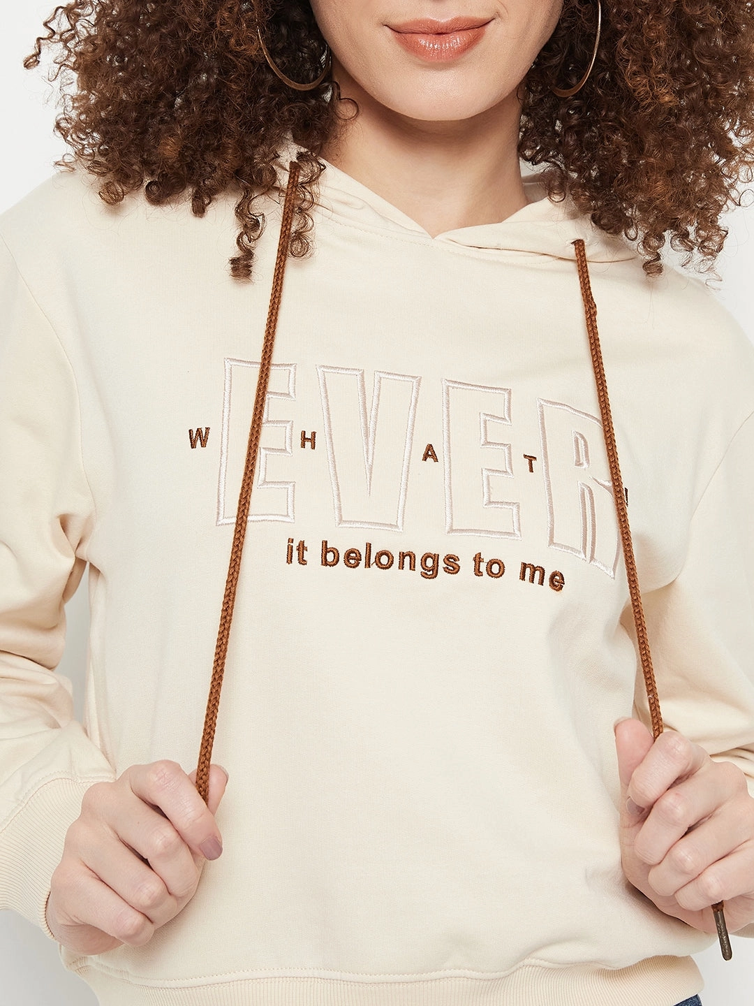Madame Solid Off White Sweat-Shirt sunny day wear product rhinestone glamour