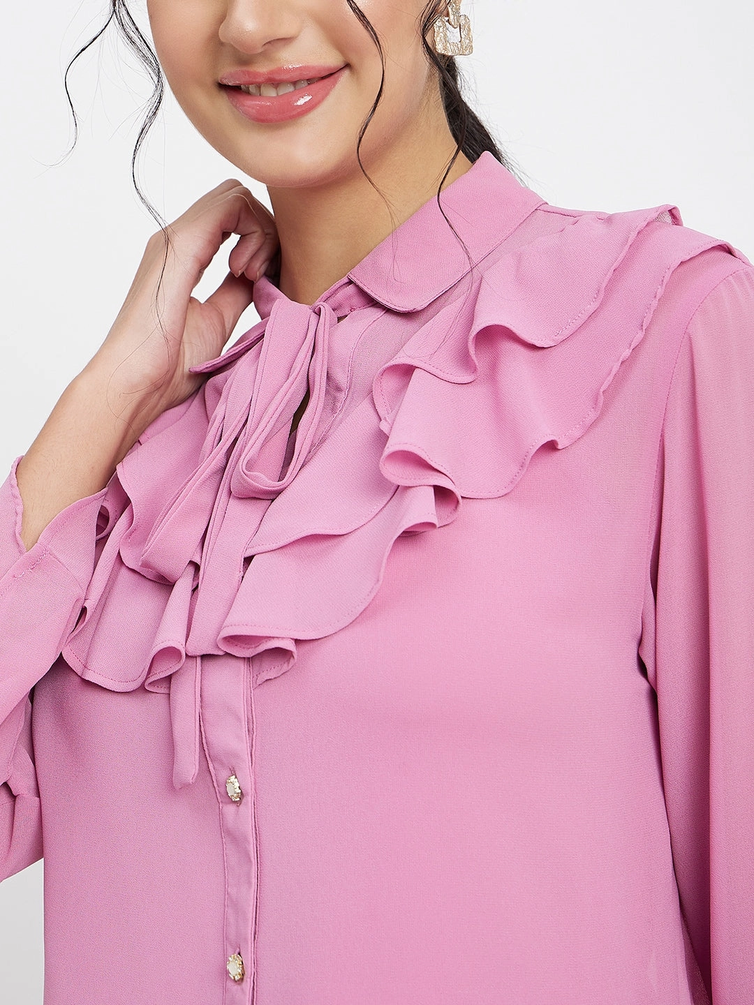 Madame Solid Pink Top SoftTouchFinish Sporty Tee