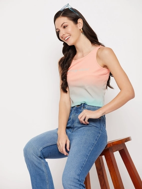 NonChafingEdges Madame Sublimation Aqua Cotton Crop Top