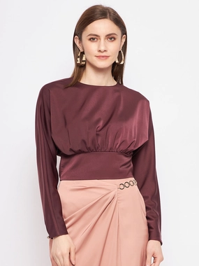 DoubleStitched Hem Madame Wine Top