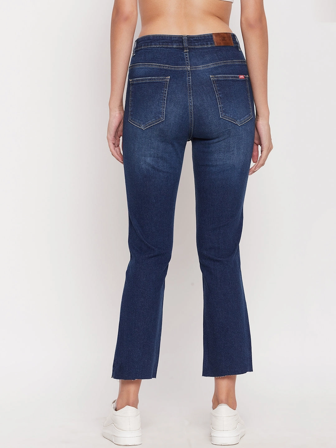 Madame Women Solid Blue Jeans Comfortable Waistband Chic Style