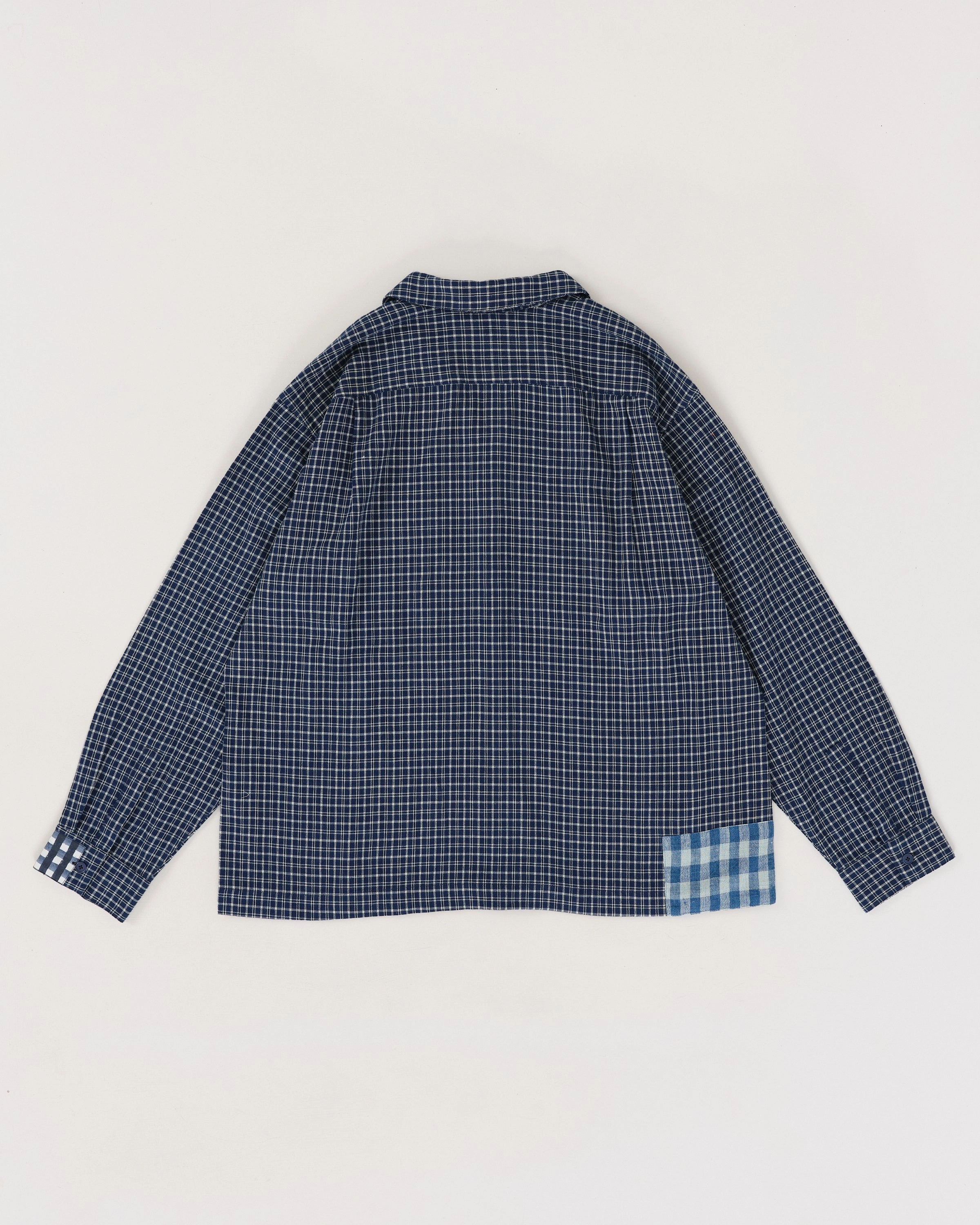 PA Shirt LS - Indigo Picnic Handloom Casual Hangout
