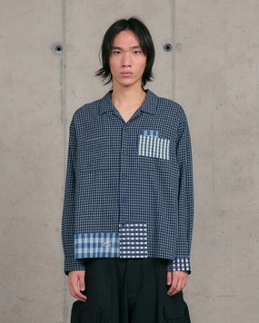 Seasonal Fashion Easy Wear PA Shirt LS - Indigo Picnic Handloom