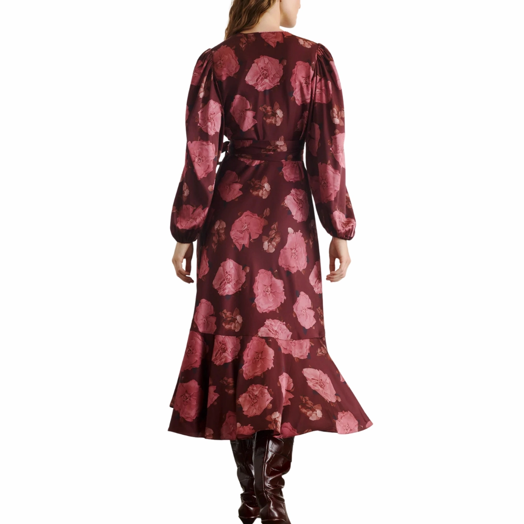 Elegant Waist Elegant Cut Mahogany Blaire Dress