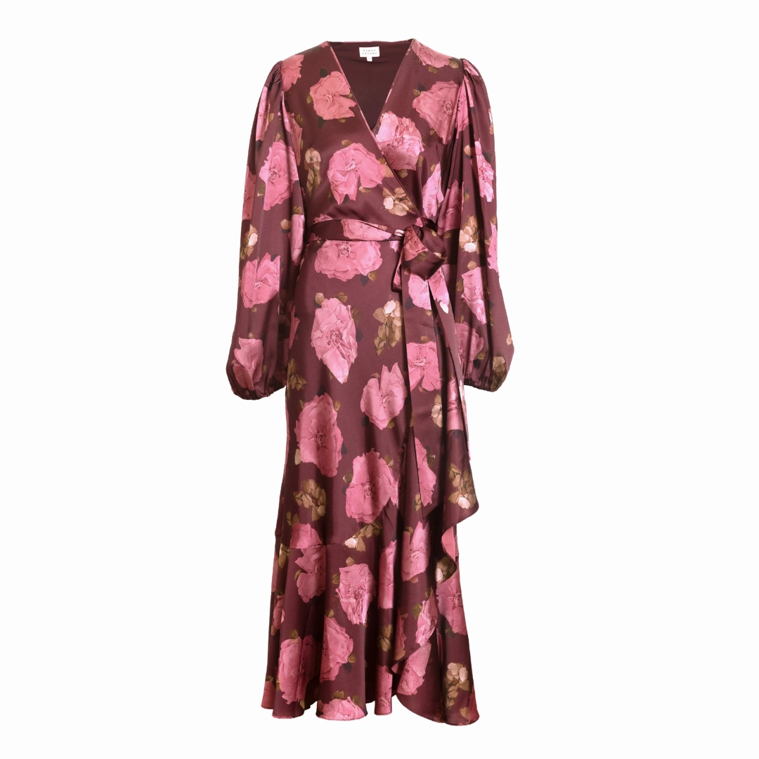 Vibrant patterned dress Vibrant Light Mahogany Blaire Dress