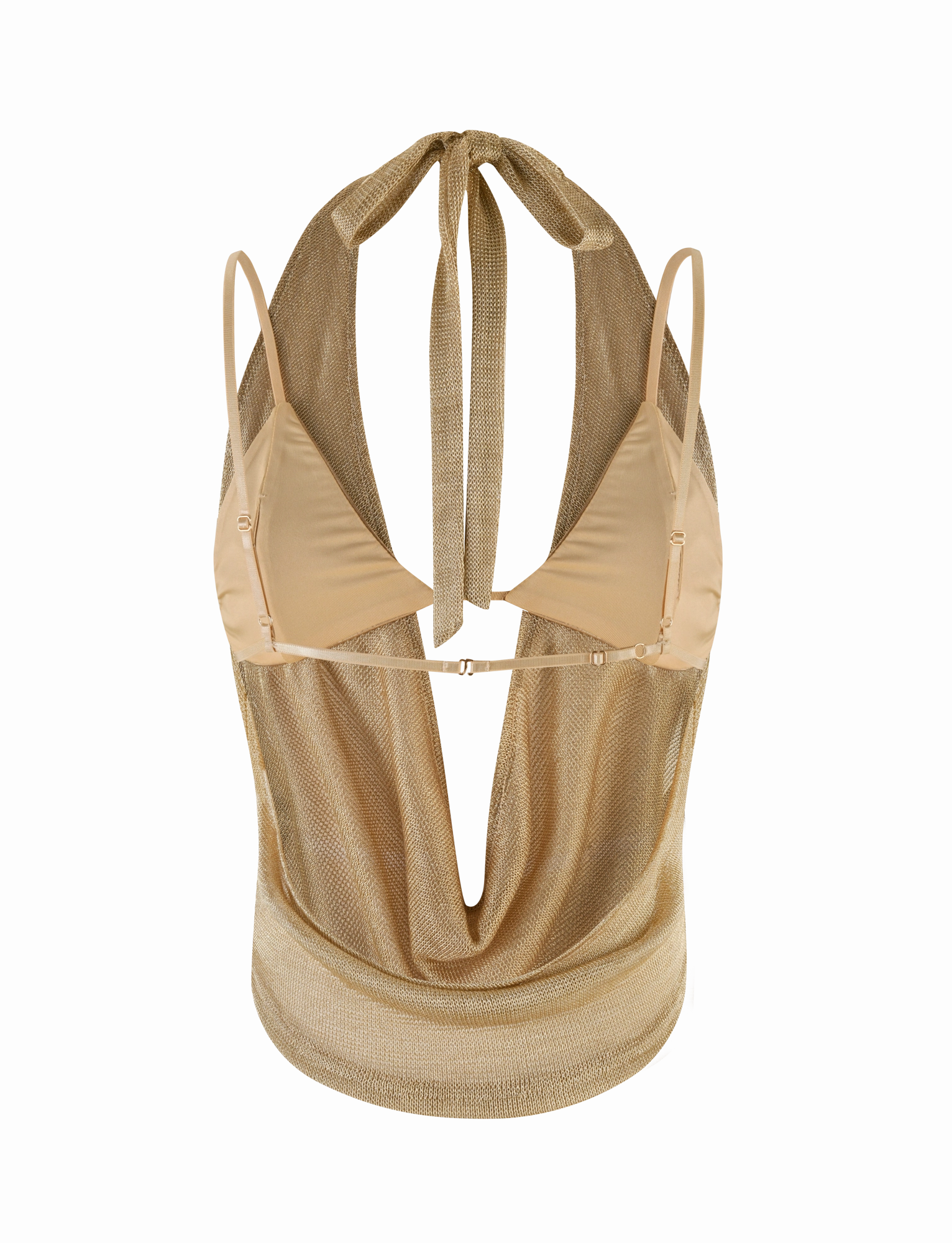 MAKENA TWO-PIECE TOP 2.0 - GOLD TaglessCollar Ventilated Side Panels