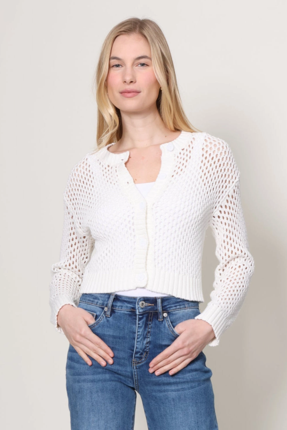 Mallorca Crochet Cardigan Perfect Layer Ventilation Panel Design