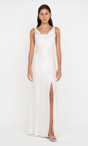 Artistic Vibe AUSTEN COWL NECK MAXI DRESS - IVORY