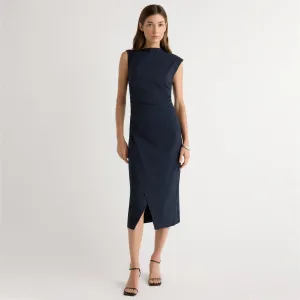 Gift-Worthy Manon Asymmetric-Neck Ruched Dress